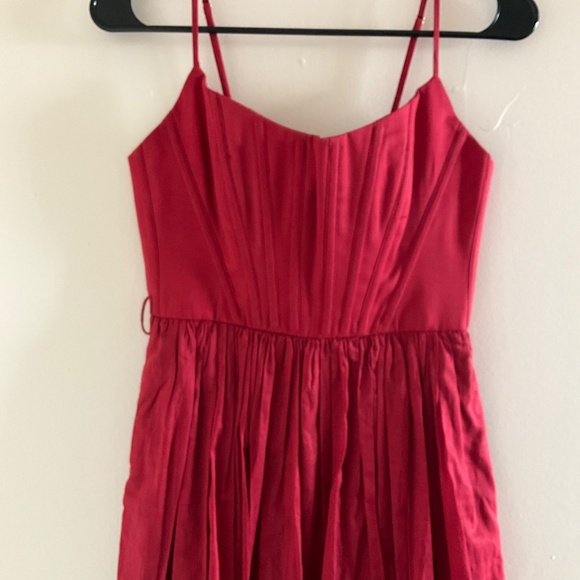 Zimmermann Red Floral Midi Dress - Picture 4 of 8